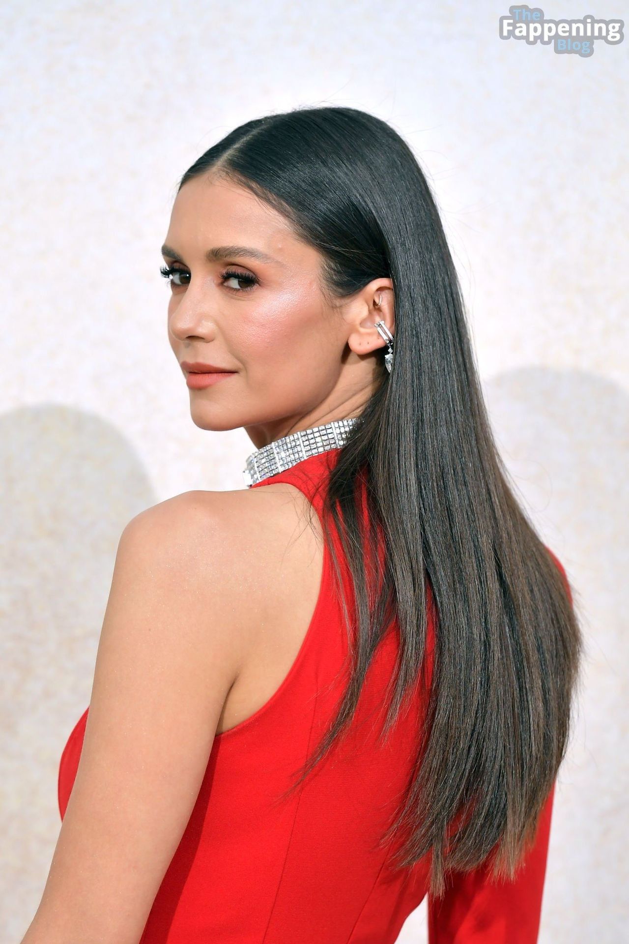 Nina Dobrev Shows Off Her Sexy Boobs In A Red Dress 64 New Photos
